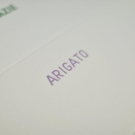 Arigato Letterpress Thank You Notes (6 Pack)